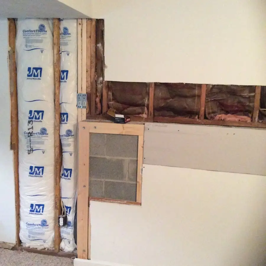 Wall insulation replacement during Basement Flood Cleanup in Eagle Pass